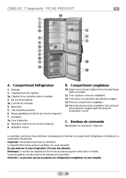 Whirlpool ARC 6680/IX Fridge/freezer combination Manuel utilisateur