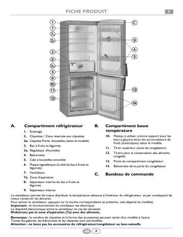 Whirlpool ARC 6670 Fridge/freezer combination Manuel utilisateur | Fixfr