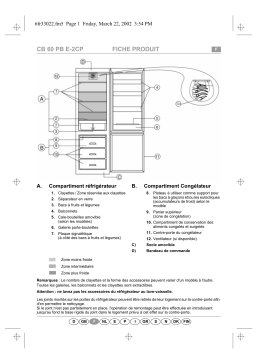 Whirlpool ART 245/H/DF Fridge/freezer combination Manuel utilisateur