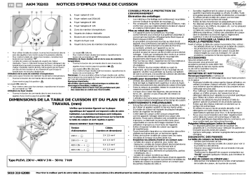 Whirlpool AKM 702/NB/03 Hob Manuel utilisateur | Fixfr