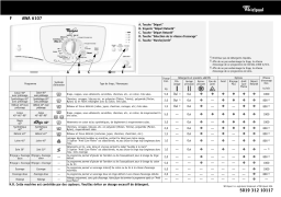 Whirlpool AWA 6107 Washing machine Manuel utilisateur