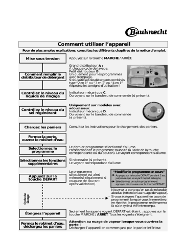 Bauknecht GSFS 5321 Dishwasher Manuel utilisateur | Fixfr