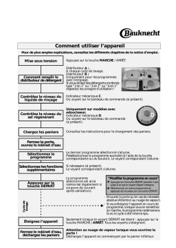 Bauknecht GSF 5000/6 EX WS Dishwasher Manuel utilisateur