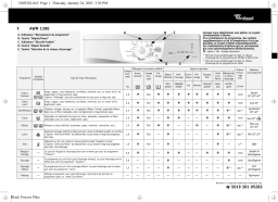 Whirlpool AWM 1300 Washing machine Manuel utilisateur