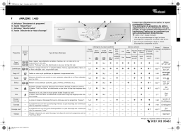 Whirlpool AMAZONE 1400 Washing machine Manuel utilisateur
