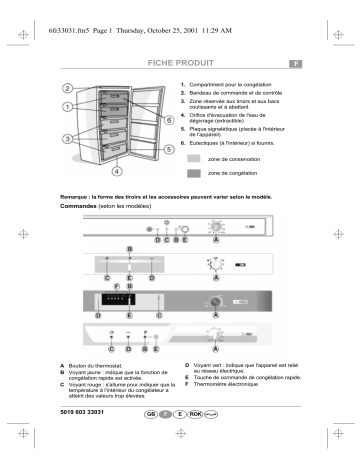 AFE 115/G CV 291 | AFG 387/G-T | AFE 116/G | NEUTRAL AFG 380/G-T Freezer Manuel utilisateur | Fixfr