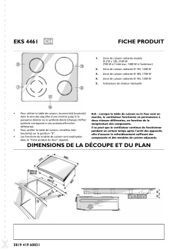 Bauknecht EKS 4461 IN Hob Manuel utilisateur