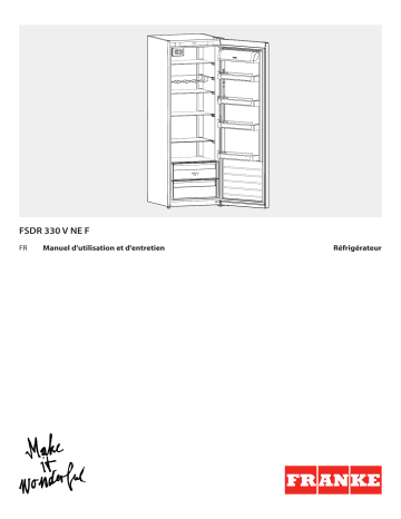 Franke FSDR 330 V NE F Refrigerator Manuel utilisateur | Fixfr