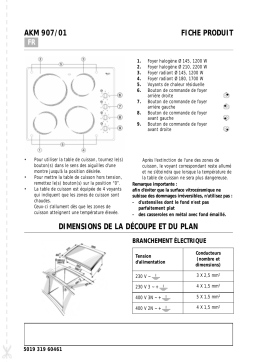 Whirlpool AKM 907/NE/01 Hob Manuel utilisateur