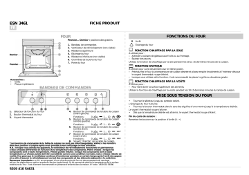 ESN 3461/01 IN | Bauknecht ESN 3461/01 WS Oven Manuel utilisateur | Fixfr