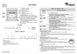 Whirlpool AKP 311 IX Oven Manuel utilisateur