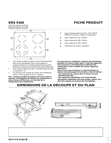 EKS 5460 IN | Bauknecht EKS 5460-1 IN Hob Manuel utilisateur | Fixfr