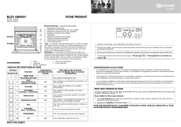 Bauknecht BLZV 4006/01 IN Oven Manuel utilisateur