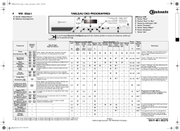 Bauknecht WA 85661 Washing machine Manuel utilisateur