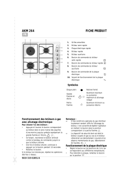 Whirlpool AKM264/NB Hob Manuel utilisateur