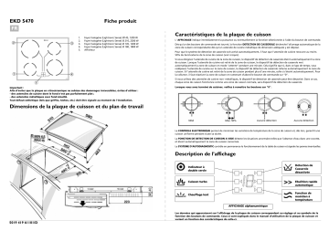 Bauknecht EKD 5470 IN Hob Manuel utilisateur | Fixfr