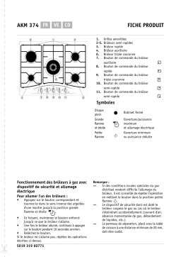 Whirlpool AKM 374/IX Hob Manuel utilisateur