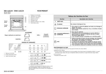 ESNA 4463/B WS | ESN 4463/B SW | Bauknecht ESN 4463/B WS Oven Manuel utilisateur | Fixfr