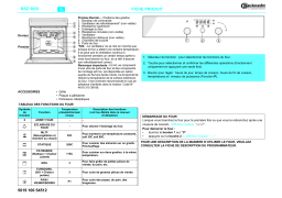 Bauknecht BSZ 5052 SW Oven Manuel utilisateur