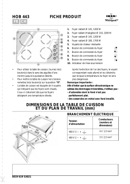 IKEA HOB 443/S Hob Manuel utilisateur