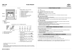 IKEA OBU 245 W Oven Manuel utilisateur