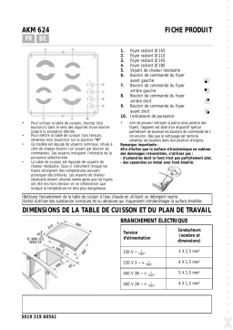 Whirlpool AKM 624/NB Hob Manuel utilisateur