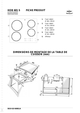 IKEA HOB 601 S Hob Manuel utilisateur