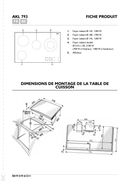 Ignis AKL 793/NE Hob Manuel utilisateur