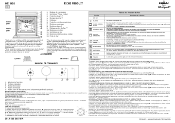 IKEA OBI D30 S Oven Manuel utilisateur | Fixfr