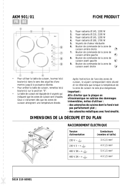 Whirlpool AKM 901/NE/01 Hob Manuel utilisateur