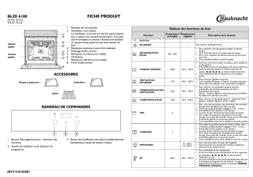 Bauknecht BLZE 6100/AL Oven Manuel utilisateur | Fixfr