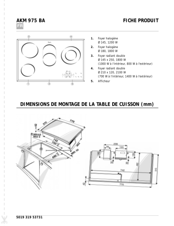 Whirlpool AKM 975/BA/01 Hob Manuel utilisateur | Fixfr