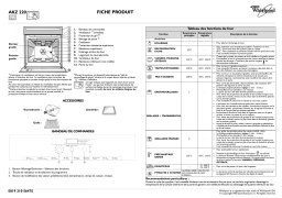 Whirlpool AKZ 220 NB Oven Manuel utilisateur