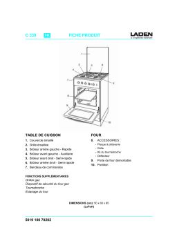 LADEN C 339 BR Cooker Manuel utilisateur