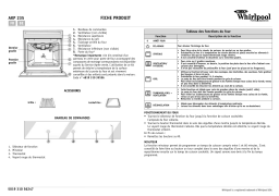 Whirlpool AKP 235 NB Oven Manuel utilisateur