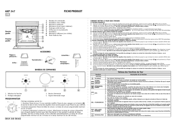 AKP 247 IX | Whirlpool AKP 247 NA Oven Manuel utilisateur | Fixfr