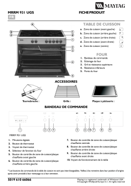 Maytag MRRM 931 UGS Cooker Manuel utilisateur