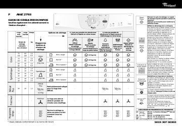 Whirlpool AWZ 2793 Dryer Manuel utilisateur | Fixfr