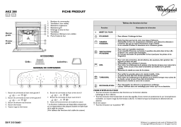 Whirlpool AKZ 288/IX Oven Manuel utilisateur