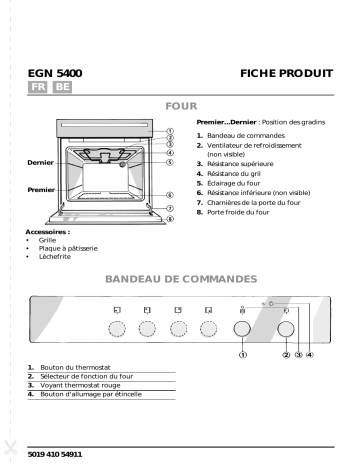 Bauknecht EGN 5400 IN Oven Manuel utilisateur | Fixfr