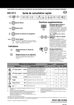 Whirlpool ADG 9573 Dishwasher Manuel utilisateur