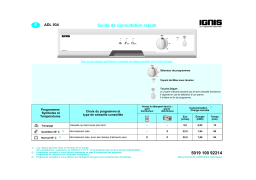 Ignis ADL 934 S AV Dishwasher Manuel utilisateur