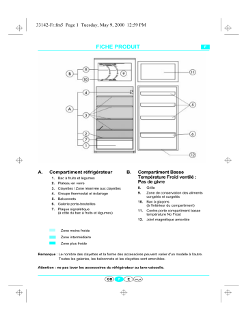 NEUTRAL RF 39-B Fridge/freezer combination Manuel utilisateur | Fixfr