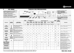 Bauknecht WA 86860 Washing machine Manuel utilisateur