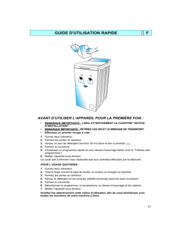 Mode d'emploi | Bauknecht WAT 5350ED Washing machine Manuel utilisateur | Fixfr