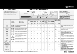 Bauknecht WAK 6360/2 Washing machine Manuel utilisateur