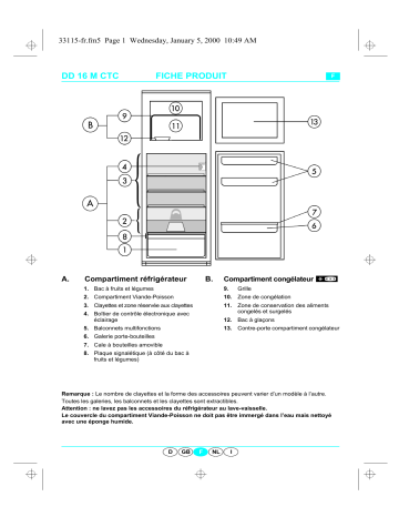 ART 360/3 | Whirlpool ART 360/R Fridge/freezer combination Manuel utilisateur | Fixfr