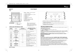 Whirlpool AKZ 367 NB Oven Manuel utilisateur