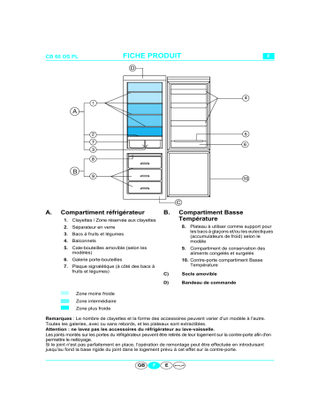 Whirlpool ART 836-2/G-KC Fridge/freezer combination Manuel utilisateur | Fixfr