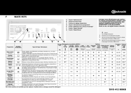 Bauknecht WATE 9575 Washing machine Manuel utilisateur